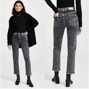 NWT 7 For All Mankind Luxe‎ Vintage High Rise Cropped Straight Jeans Felix 24